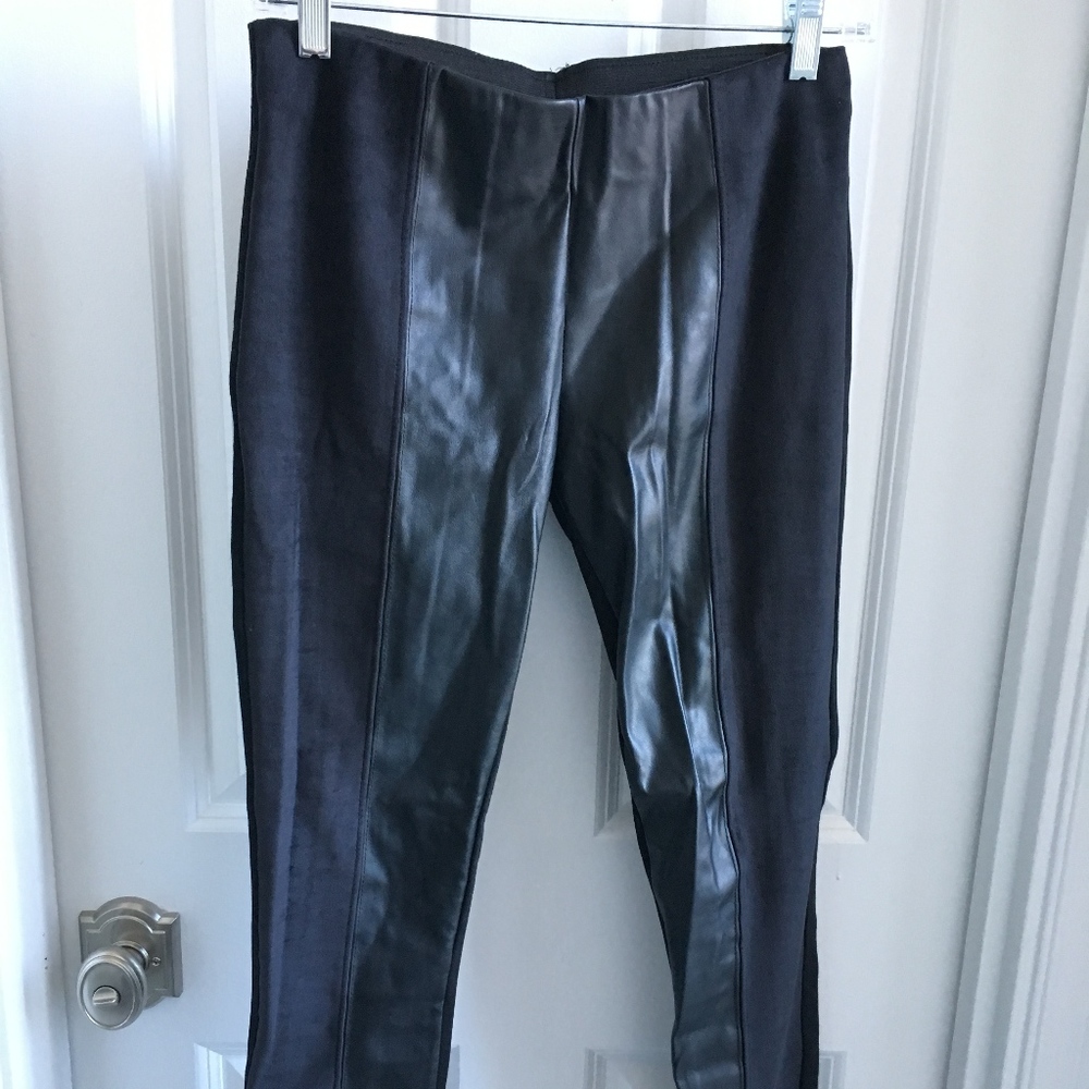 Zara Faux Leather and Suede Pants